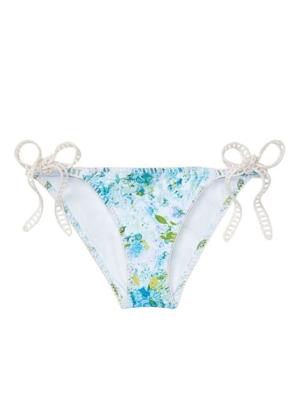 Victoria's Secret White Bali Bombshell Kiawah Crochet String Cheeky Bikini 32D/S - Picture 6 of 16